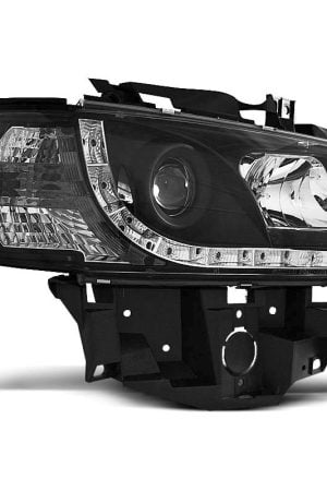 Coppia di fari a Led stile luce diurna Volkswagen T4 Bus 96-03 Neri