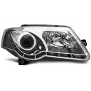 Coppia di fari a Led stile luce diurna Volkswagen Passat B6 3C 05-10 Chrome