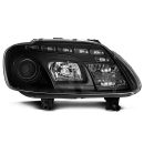 Coppia di fari a Led stile luce diurna Volkswagen Touran / Caddy 03-06 Neri