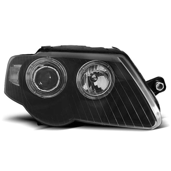 Fari Angel Eyes Volkswagen Passat B6 3C 05-10 Neri