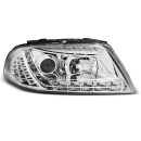 Coppia di fari a LED stile luce diurna Volkswagen Passat 3BG 00-05 Chrome