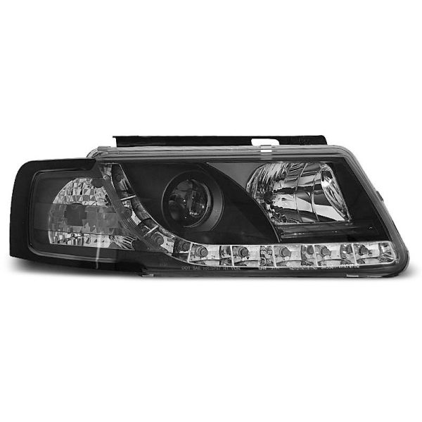 Coppia di fari DRL vera luce diurna Volkswagen Passat B5 3B 96-00 Neri