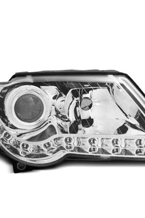 Coppia di fari a Led stile luce diurna Volkswagen Passat B6 3C Chrome