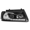 Coppia di fari a Led stile luce diurna Volkswagen Passat B5 3B 96-00 Neri