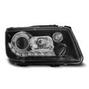 Coppia di fari a Led stile luce diurna Volkswagen Bora 98-05 Neri