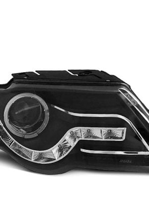 Coppia di fari a Led stile luce diurna Volkswagen Passat B6 3C 05-10 Neri