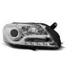 Coppia di fari a Led e tubo a fibra ottica Volkswagen Passat B7 10-14 Chrome