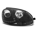 Coppia di fari a Led vera luce diurna DRL Volkswagen Golf V 03-09 Neri