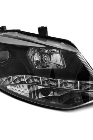 Fari Led vera luce diurna Volkswagen Polo 6R 09-14 Neri