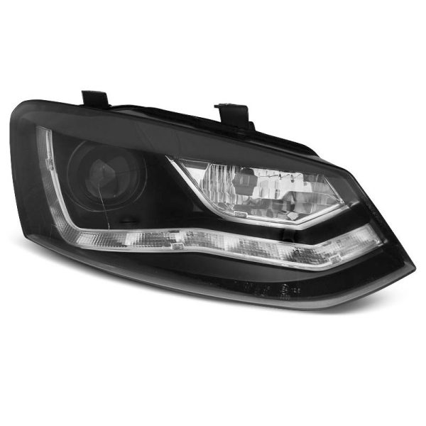 Fari Led stile luce diurna Volkswagen Polo 6R 09-14 Neri