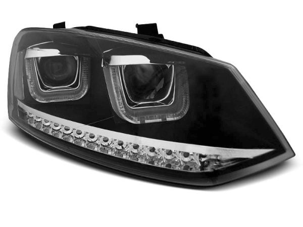 Fari Led U-type Volkswagen Polo 6R 09-14 Neri