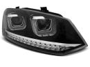 Fari Led U-type Volkswagen Polo 6R 09-14 Neri