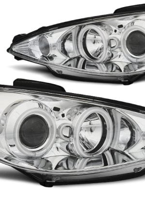 Fari Led stile luce diurna CCFL Peugeot 206 02- Chrome