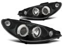 Fari Led stile luce diurna CCFL Peugeot 206 02- Neri