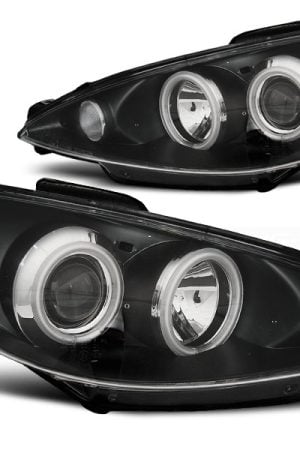 Fari Led stile luce diurna CCFL Peugeot 206 02- Neri