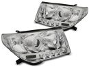 Fari Angel Eyes Toyota Land Cruiser FJ200 07-12 Chrome