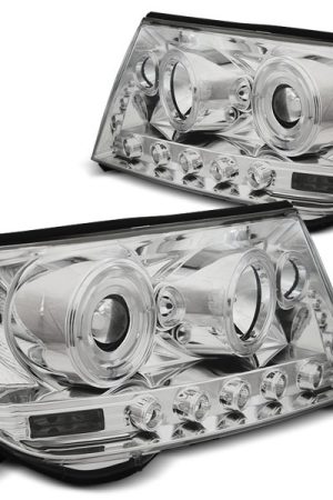 Fari Angel Eyes Toyota Land Cruiser FJ200 07-12 Chrome