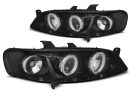 Coppia di fari Angel Eyes CCFL Opel Vectra B 99-02 Neri