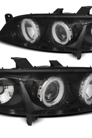 Coppia di fari Angel Eyes CCFL Opel Vectra B 99-02 Neri