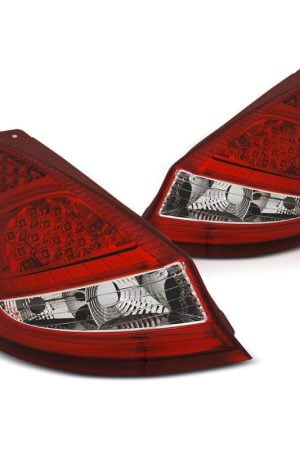 Coppia fari Led posteriori Ford Fiesta 08- Rosso-bianco