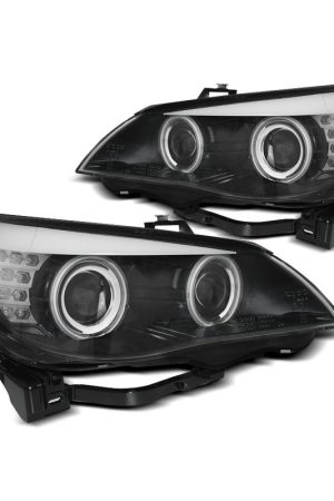 Fari CCFL Angel Eyes BMW Serie 5 E60 / E61 03-07 Neri