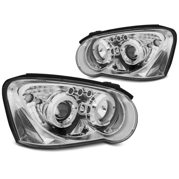 Fari Angel Eyes Subaru Impreza 03-05 Chrome