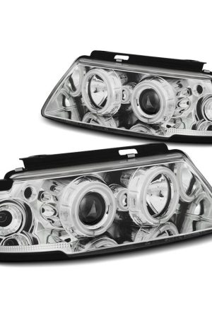 Fari CCFL Angel Eyes Volkswagen Passat B5 3B 96-00 Chrome