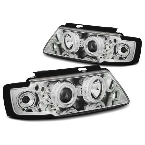 Fari CCFL Angel Eyes Volkswagen Passat B5 3B 96-00 Chrome