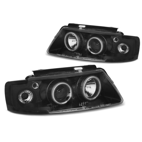 Fari CCFL Angel Eyes Volkswagen Passat B5 3B 96-00 Neri