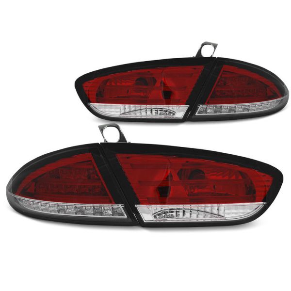 Coppia fari LED posteriori Seat Leon 09-13 Rossi e Bianchi