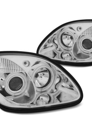 Fari CCFL Angel Eyes Mercedes SLK R170 96-04 Chrome