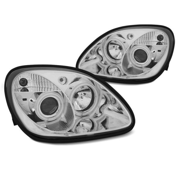 Fari CCFL Angel Eyes Mercedes SLK R170 96-04 Chrome