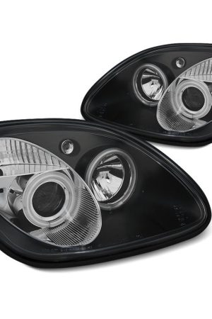 Fari CCFL Angel Eyes Mercedes SLK R170 96-04 Neri