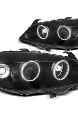 Coppia di fari CCFL Angel Eyes Opel Astra G 97-04 Neri