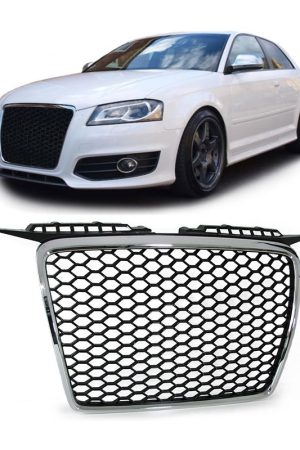 Audi A3 05-08 Griglia anteriore nido d'ape stile RS3 Cromata