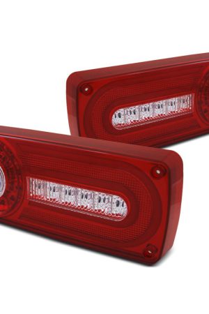 Coppia fari Led Bar posteriori Mercedes Classe G W463 86-12 Rossi e Bianchi