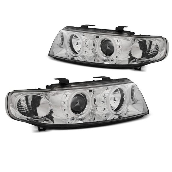 Fari Angel Eyes CCFL Seat Leon / Toledo 99-04 Chrome