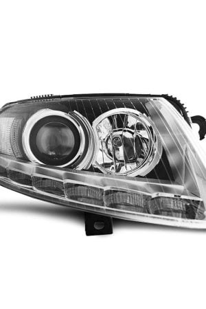 Fari Led vera luce diurna Audi A6 C6 04-08 Chrome