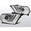 Fari Angel Eyes Ford Mustang V 10-13 Chrome