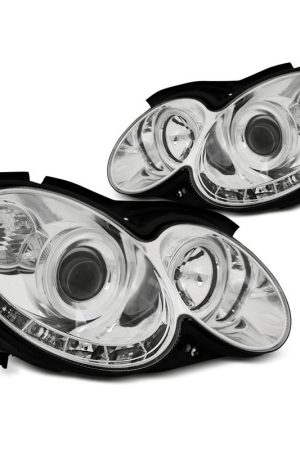 Coppia di fari LED stile luce diurna Mercedes Clk W209 03-10 Chrome