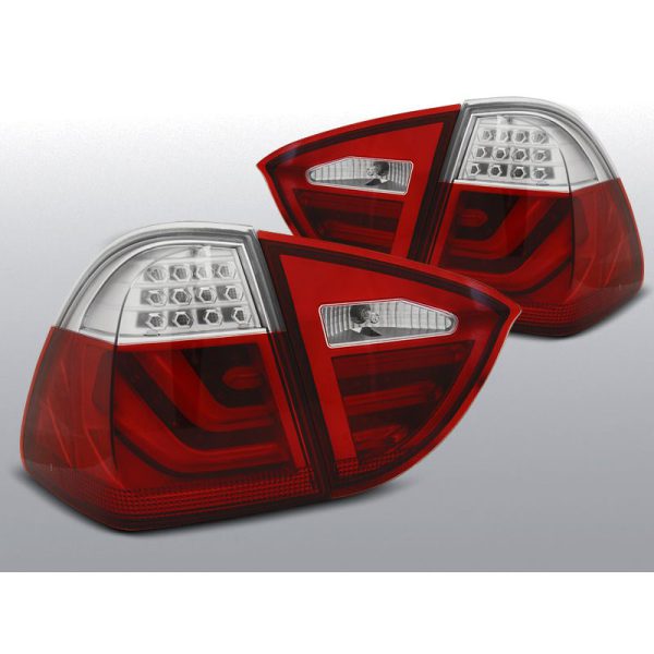 Coppia fari Led Bar posteriori BMW Serie 3 E91 Touring 05-08 Rossi e Bianchi