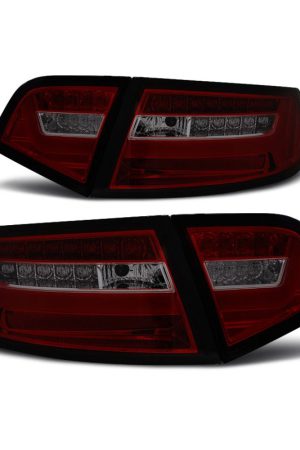 Coppia fari Led Bar posteriori Audi A6 C6 08-11 Rossi Fume