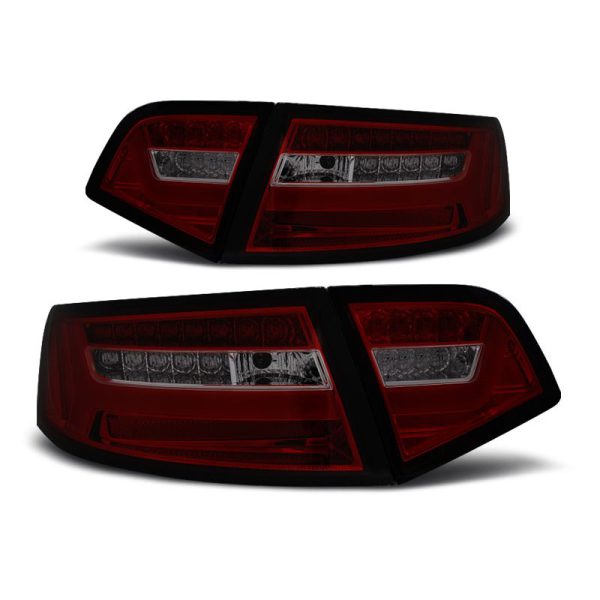 Coppia fari Led Bar posteriori Audi A6 C6 08-11 Rossi Fume