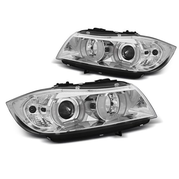 Fari 3D Angel Eyes BMW Serie 3 E90 / E91 05-08 Chrome