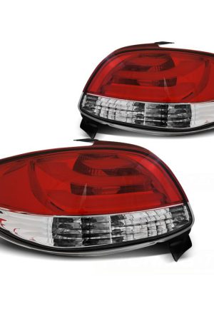 Coppia fari posteriori LED BAR Peugeot 206 98- Rossi e Bianchi