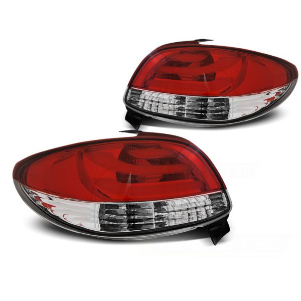 Coppia fari posteriori LED BAR Peugeot 206 98- Rossi e Bianchi