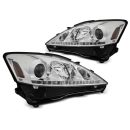 Coppia di fari a Led DRL Lexus IS 06-13 Chrome