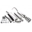 Sistema di scarico in acciaio Inox 2x76 per Audi 80 Tipo 89