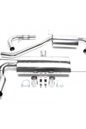 Sistema di scarico in acciaio Inox 2x76 per Volkswagen Golf V / Audi A3 8P