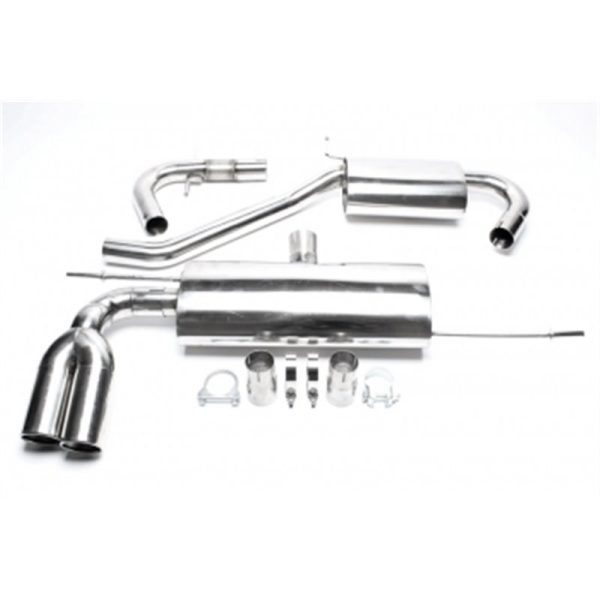 Sistema di scarico in acciaio Inox 2x76 per Volkswagen Golf V / Audi A3 8P